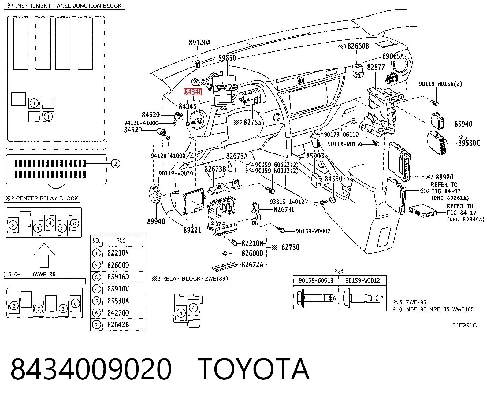 8434009020 Toyota Interruptor luces de freno