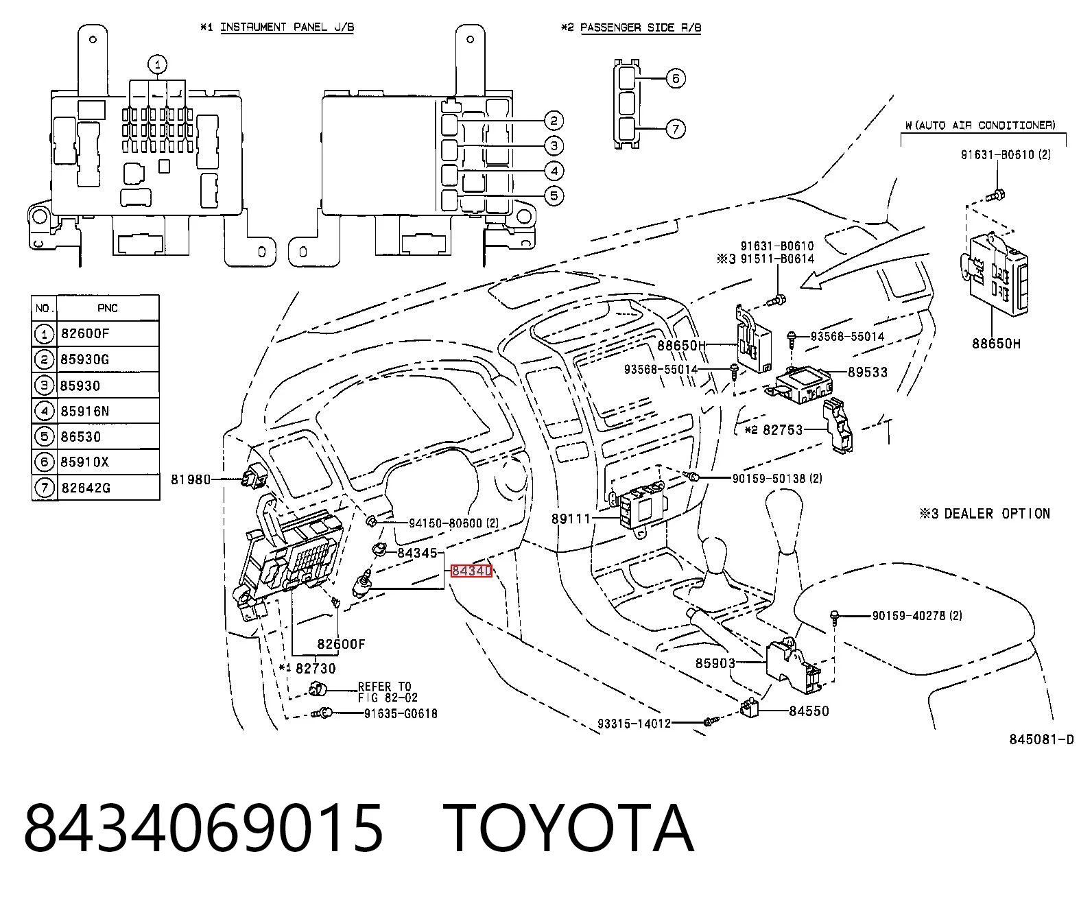 8434069015 Toyota Interruptor luces de freno