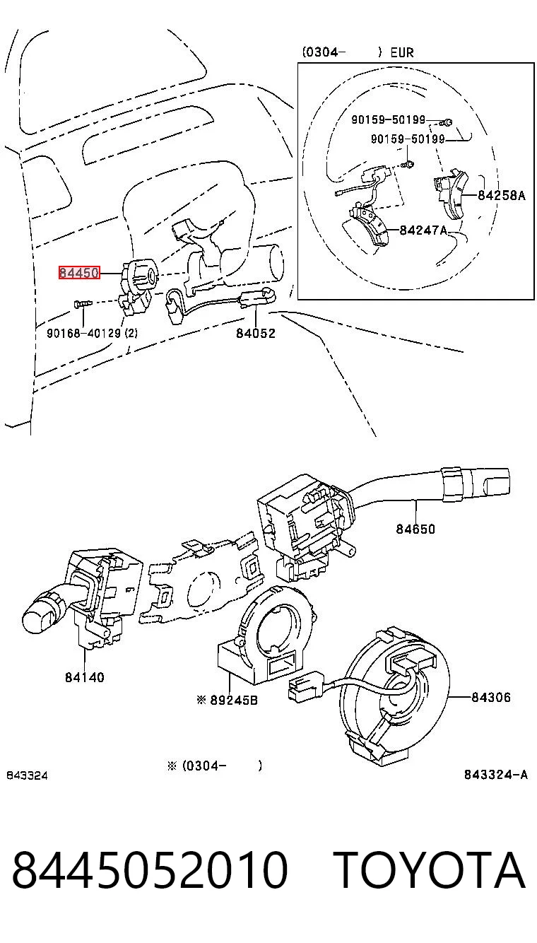 8445052010 Toyota Conmutador de encendido