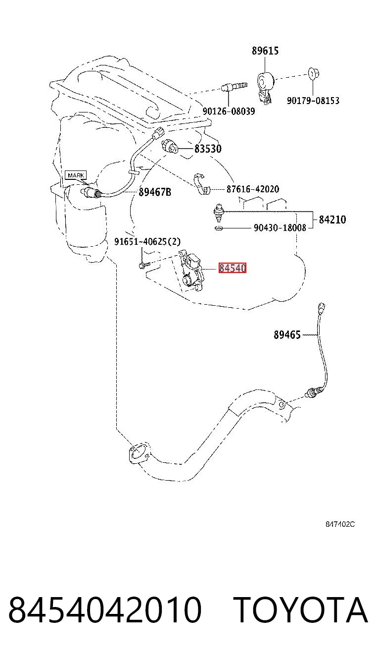 8454042010 Toyota Sensor de punto muerto