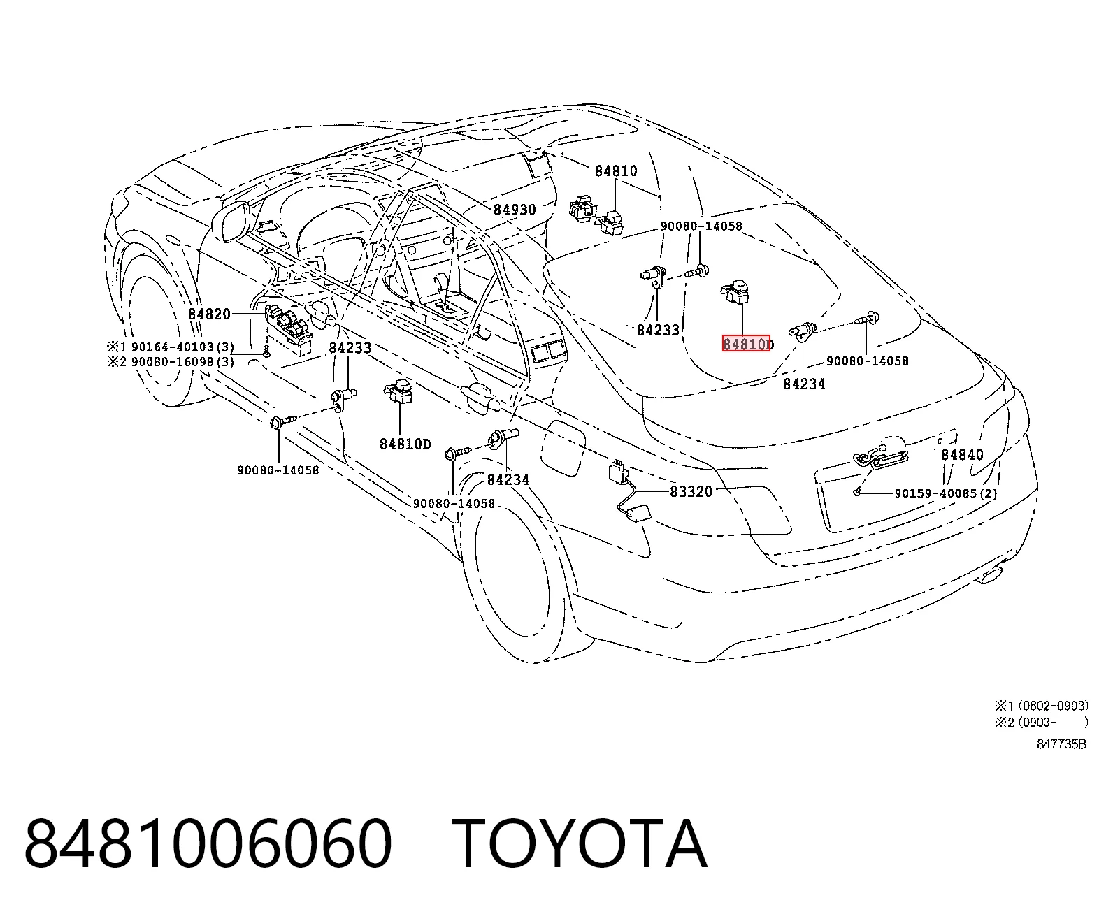 8481006060 Toyota Botón de encendido, motor eléctrico, elevalunas, puerta delantera derecha