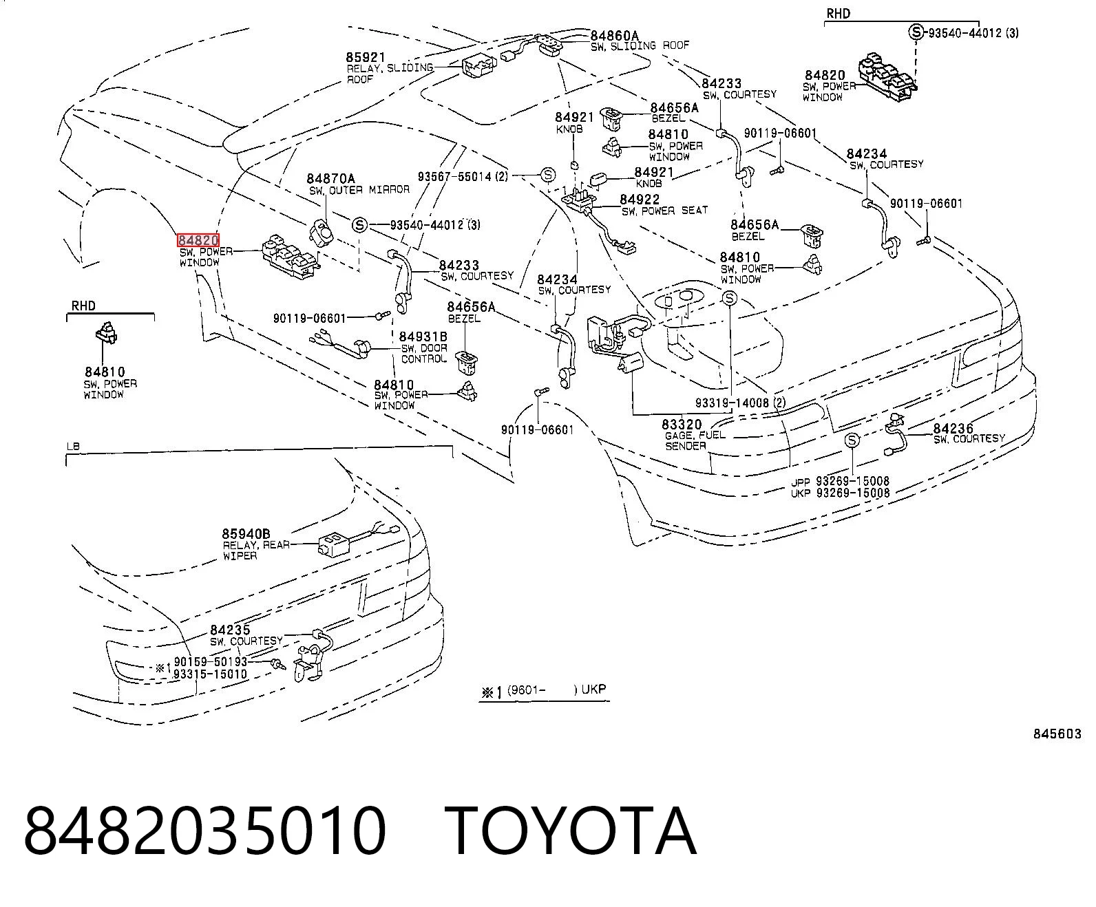 Elevalunas para Toyota Land Cruiser 80 J8