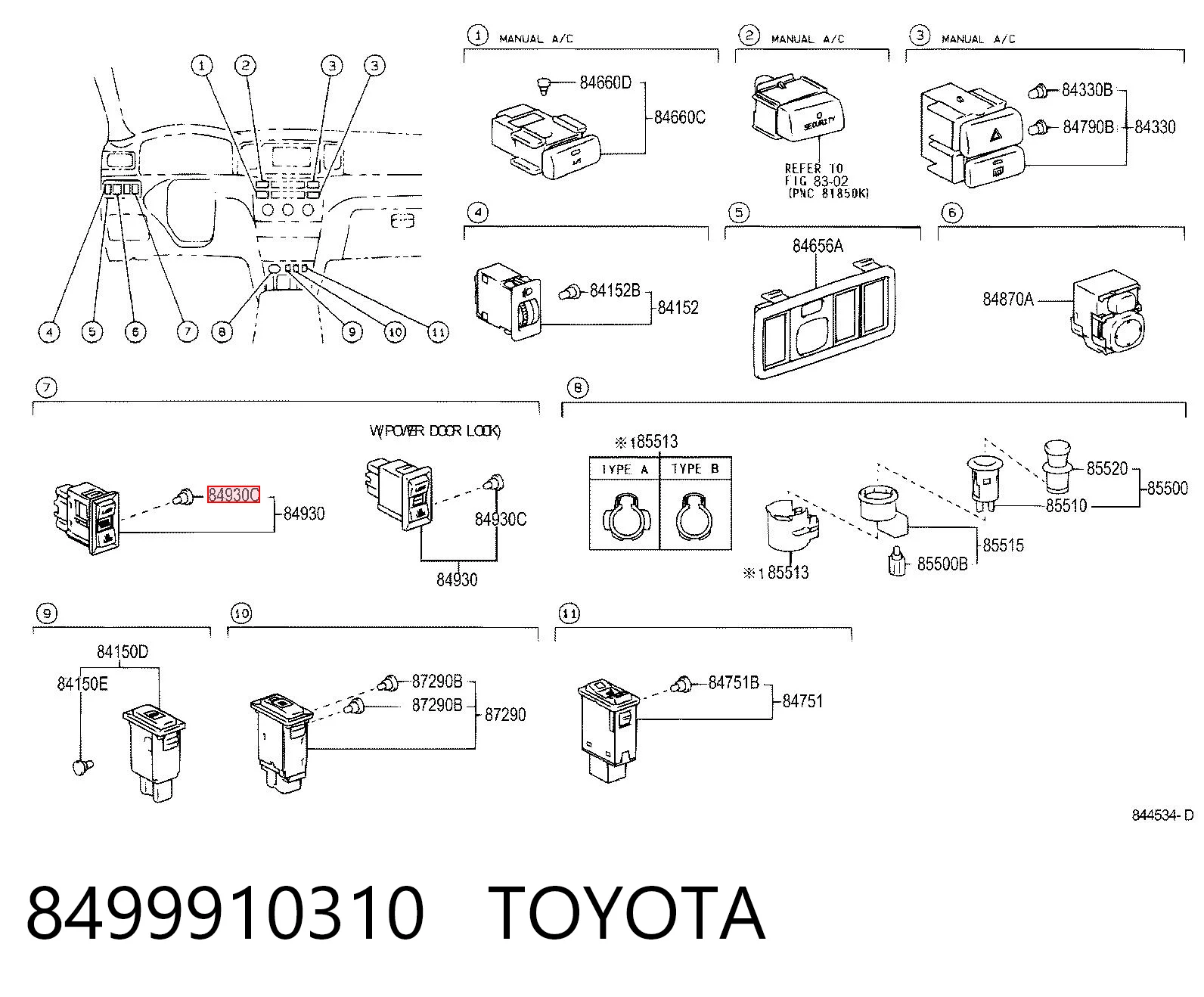 8499910310 Toyota