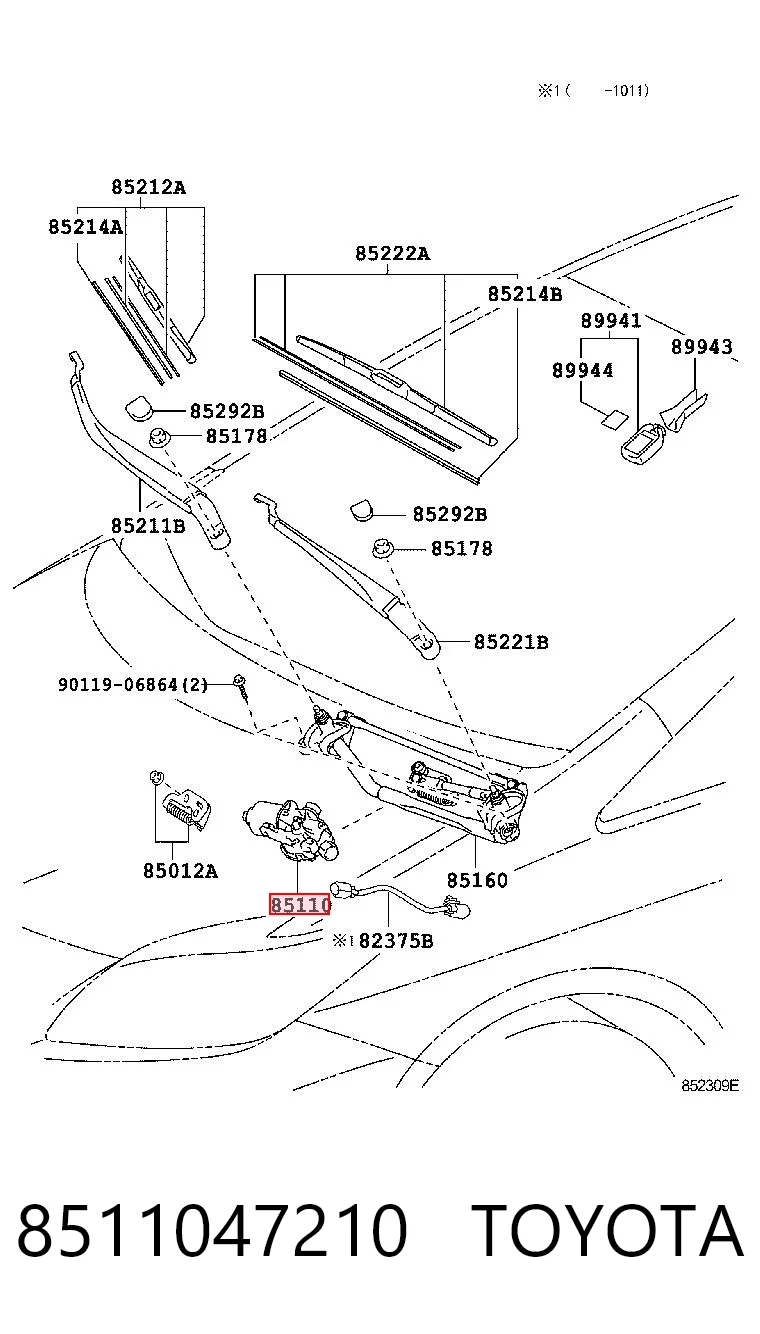 Comprar Motor del limpiaparabrisas Prius  ZVW30
