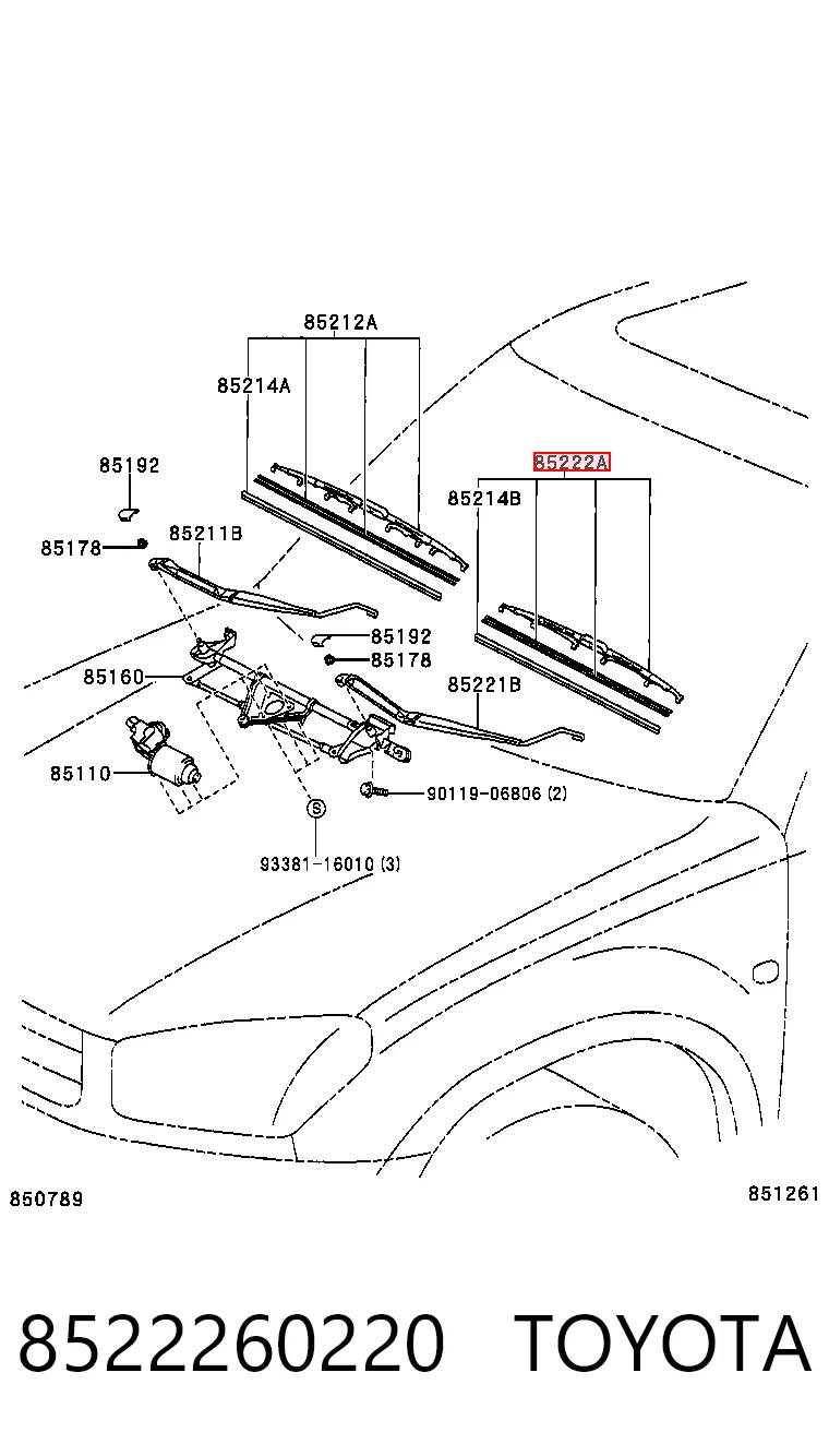 A0018202945 Mercedes Limpiaparabrisas delantera