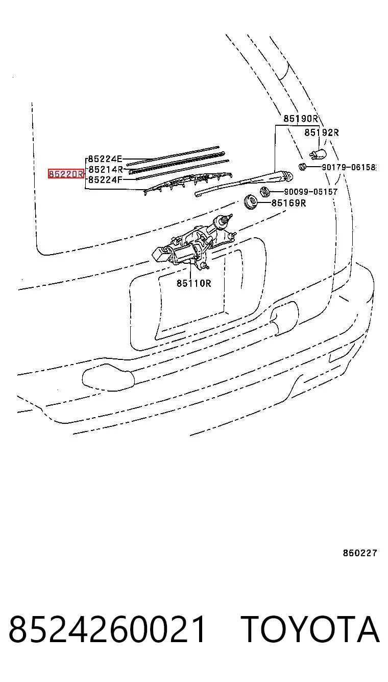 Limpiaparabrisas trasero para Toyota Rav4  SXA1