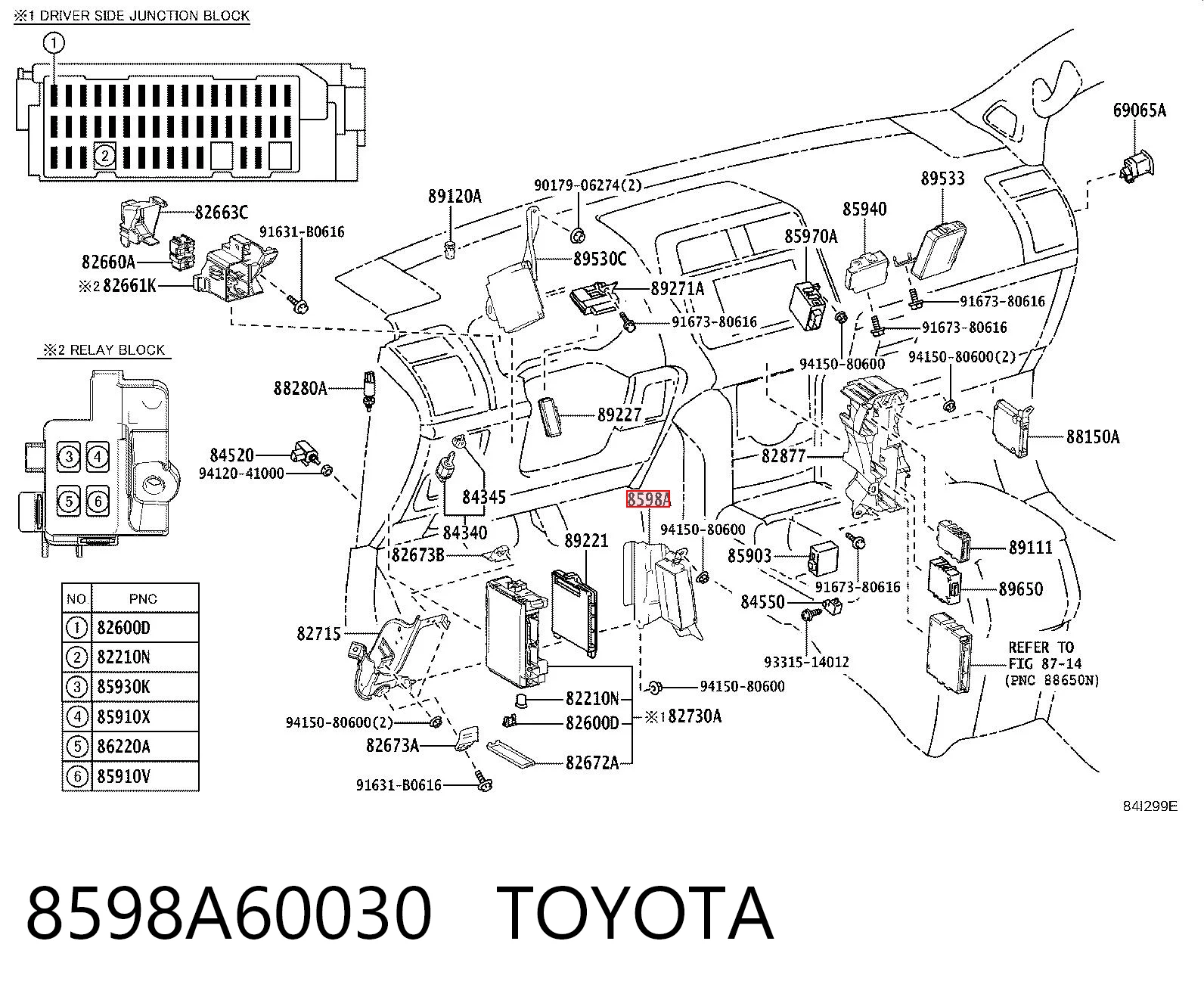 8598A60030 Toyota