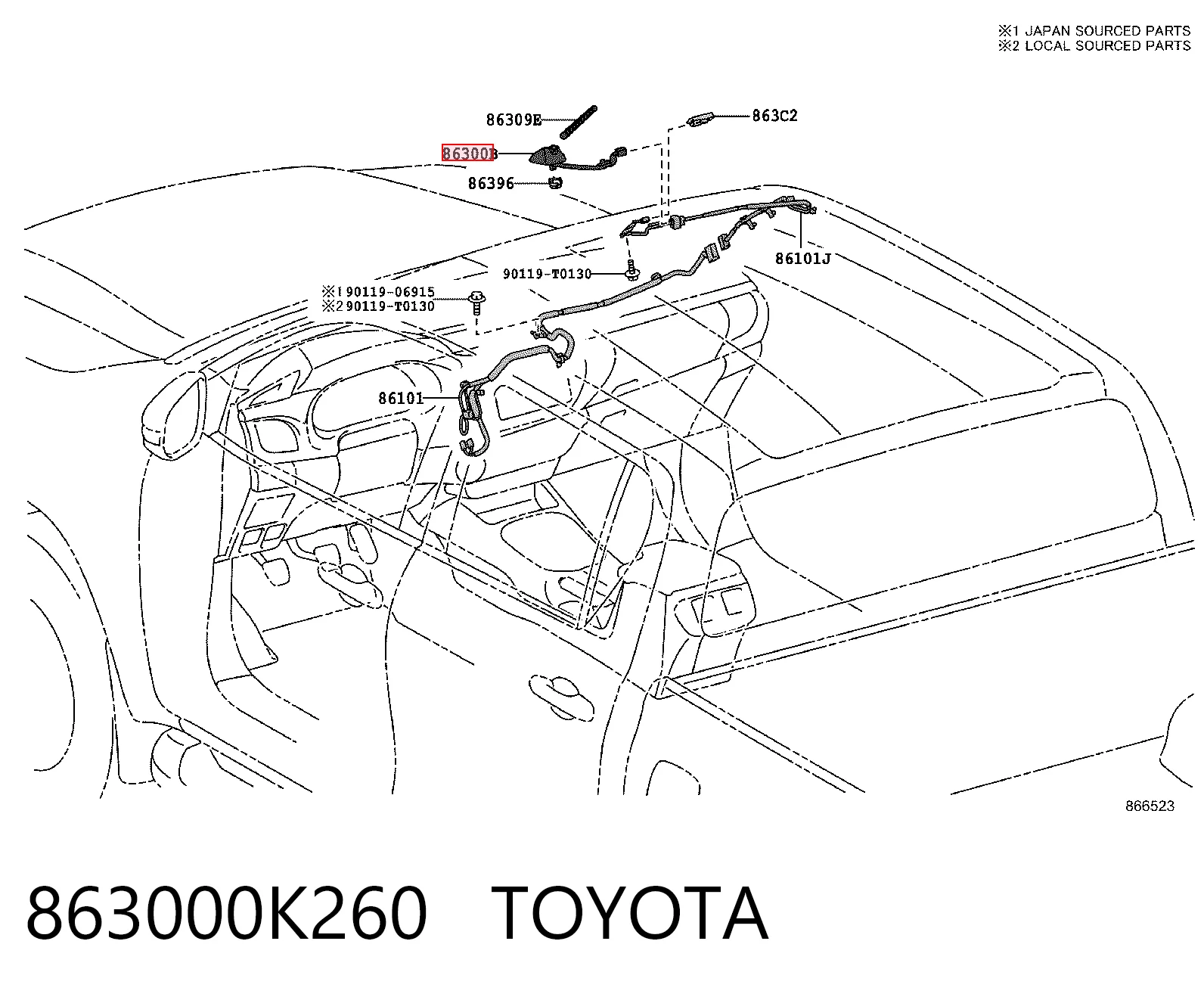 Comprar Antena Toyota Hilux  GUN12, GUN13 a bajo precio