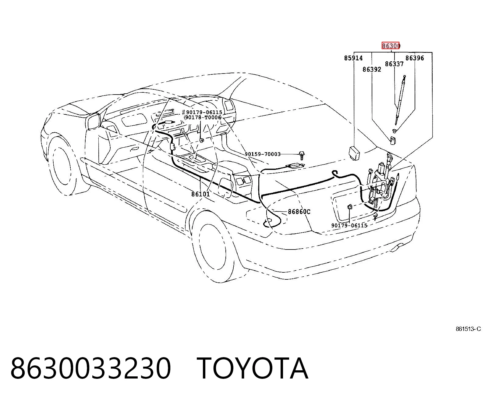 Comprar Antena Toyota Camry V30 a bajo precio