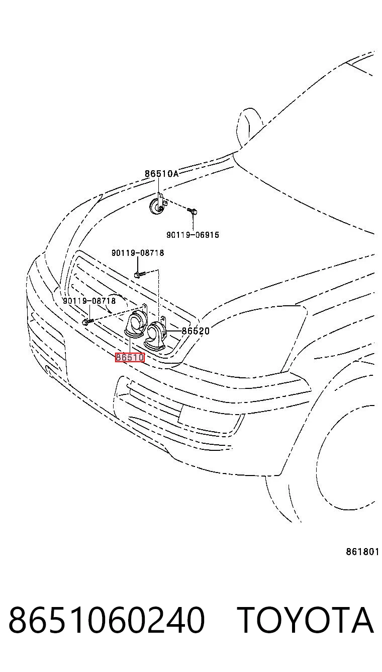 8651060240 Toyota Claxon