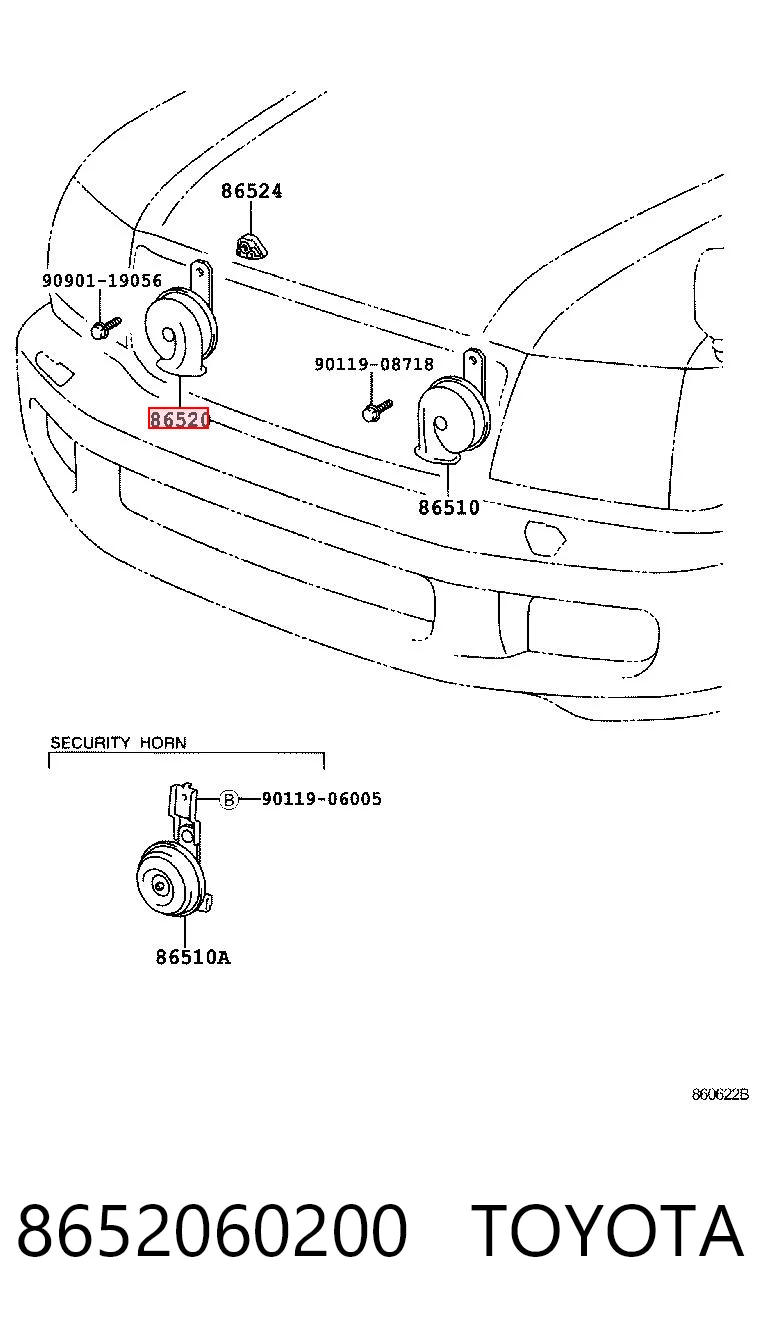 8652060200 Toyota Claxon