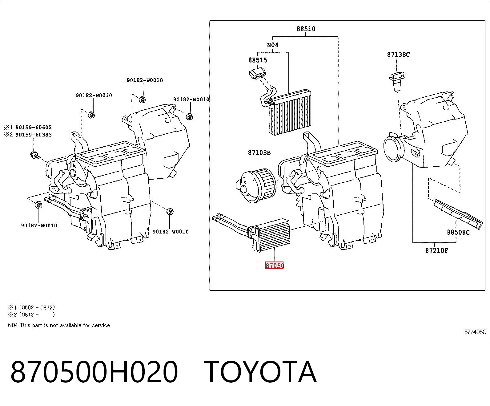 870500H020 Toyota