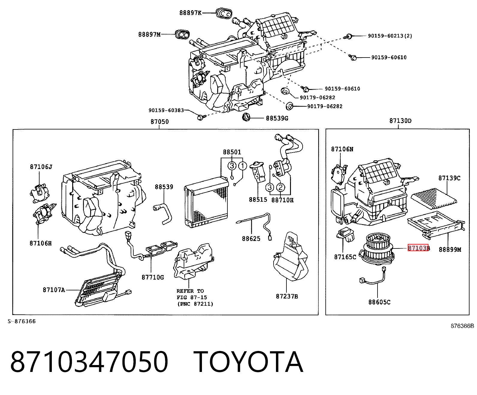  Ventilador habitáculo Toyota Prius 