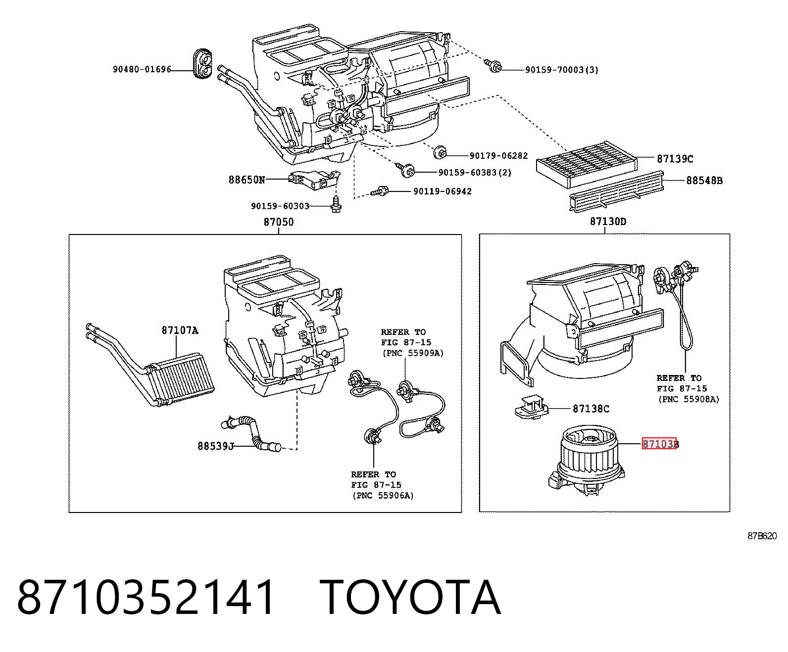 Precio del repuesto Ventilador interior Yaris hatchback