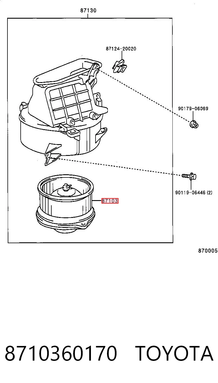 Ventilador de habitáculo para Toyota Hilux  N