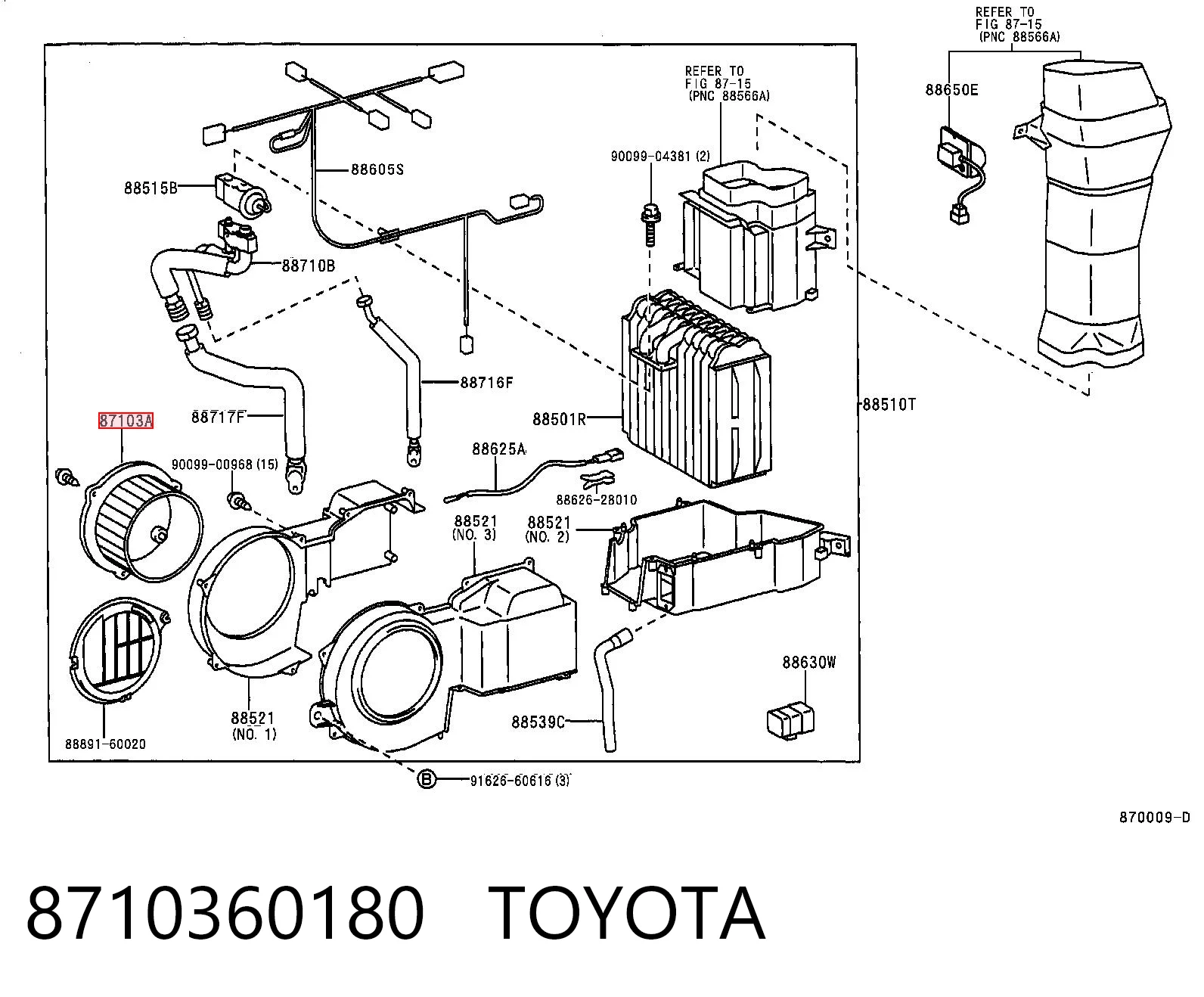 Ventilador habitáculo para Toyota Land Cruiser J9