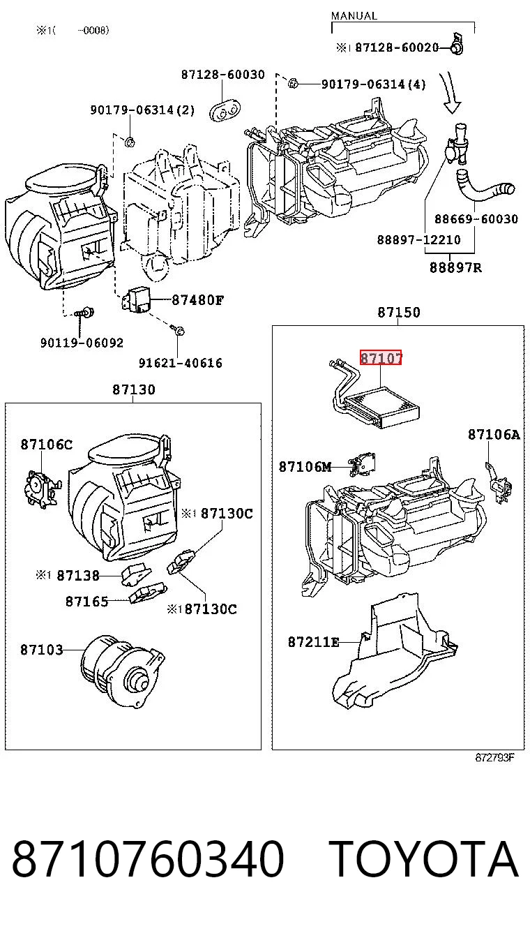 Radiador calefacción para Toyota Land Cruiser J10