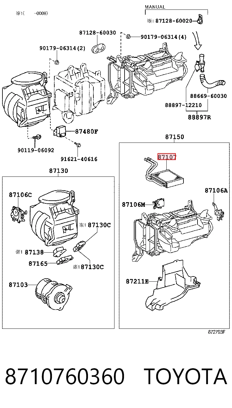 Radiador interior Toyota Land Cruiser  (1998-2005)