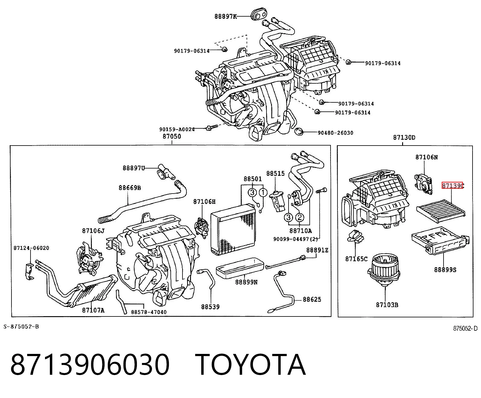 8713906030 Toyota Filtro antipolen