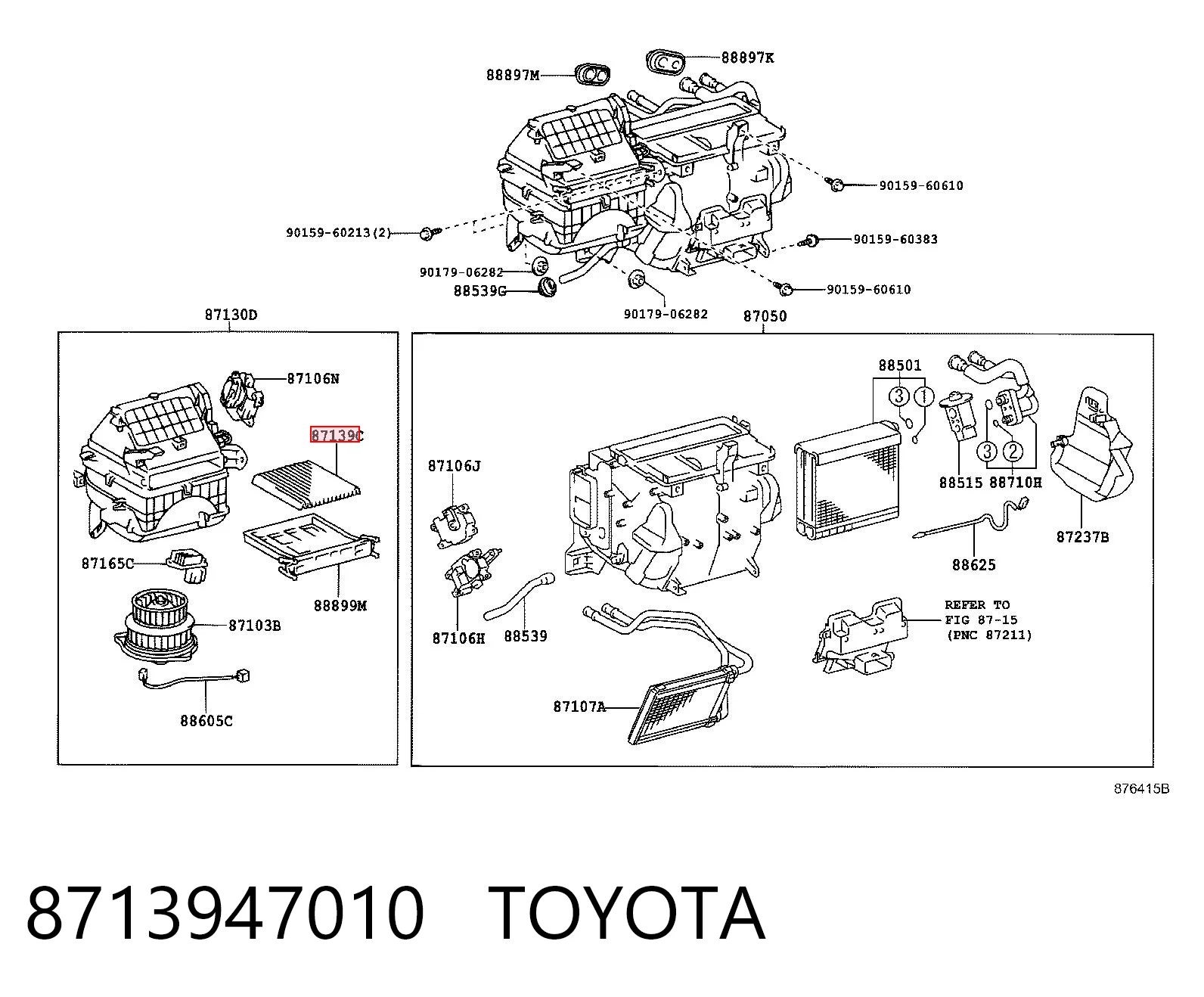 8713947010 Toyota Filtro antipolen