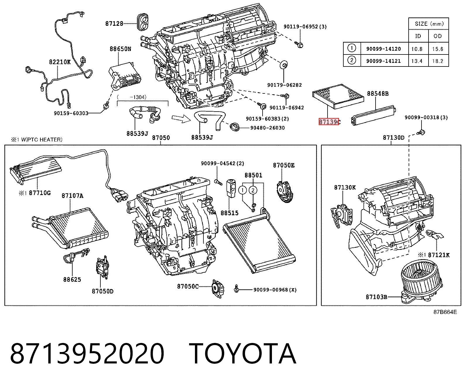 8713952020 Toyota Filtro antipolen