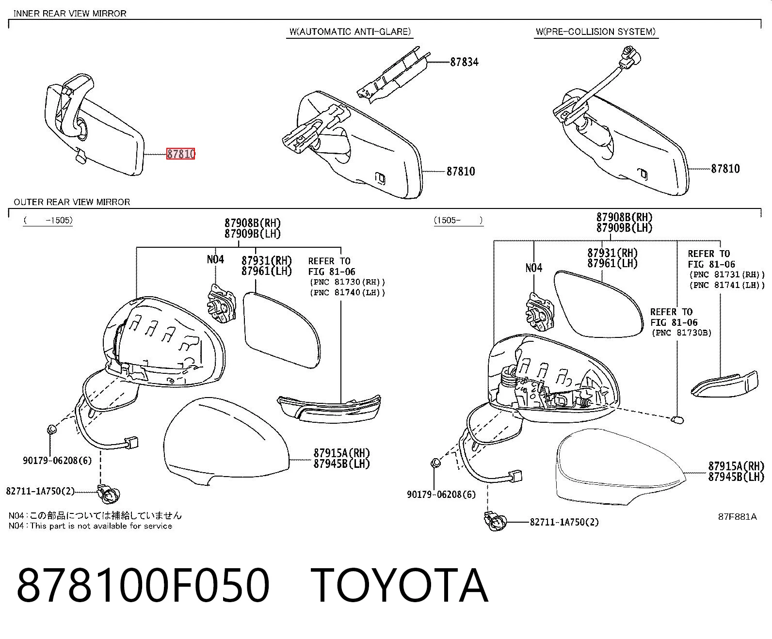 878100F050 Toyota
