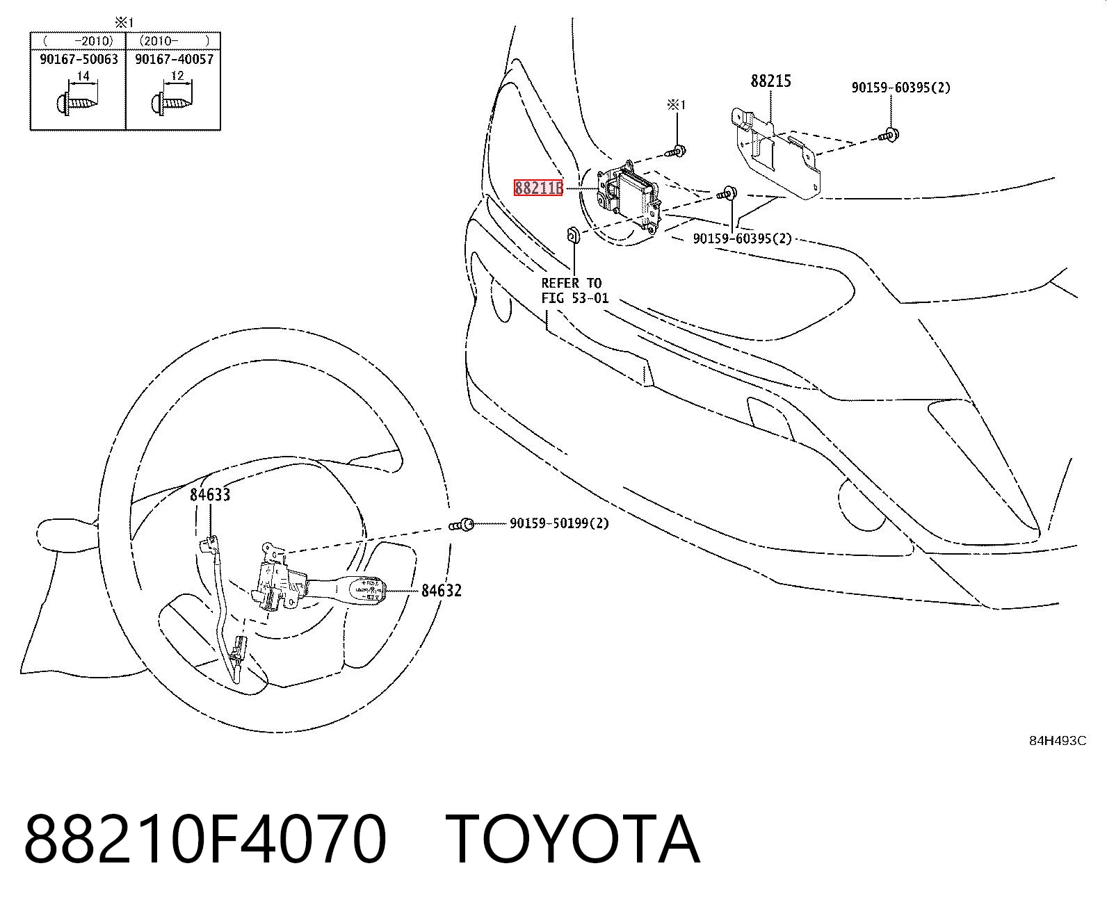 88210F4070 Toyota Sensor de distancia por radar