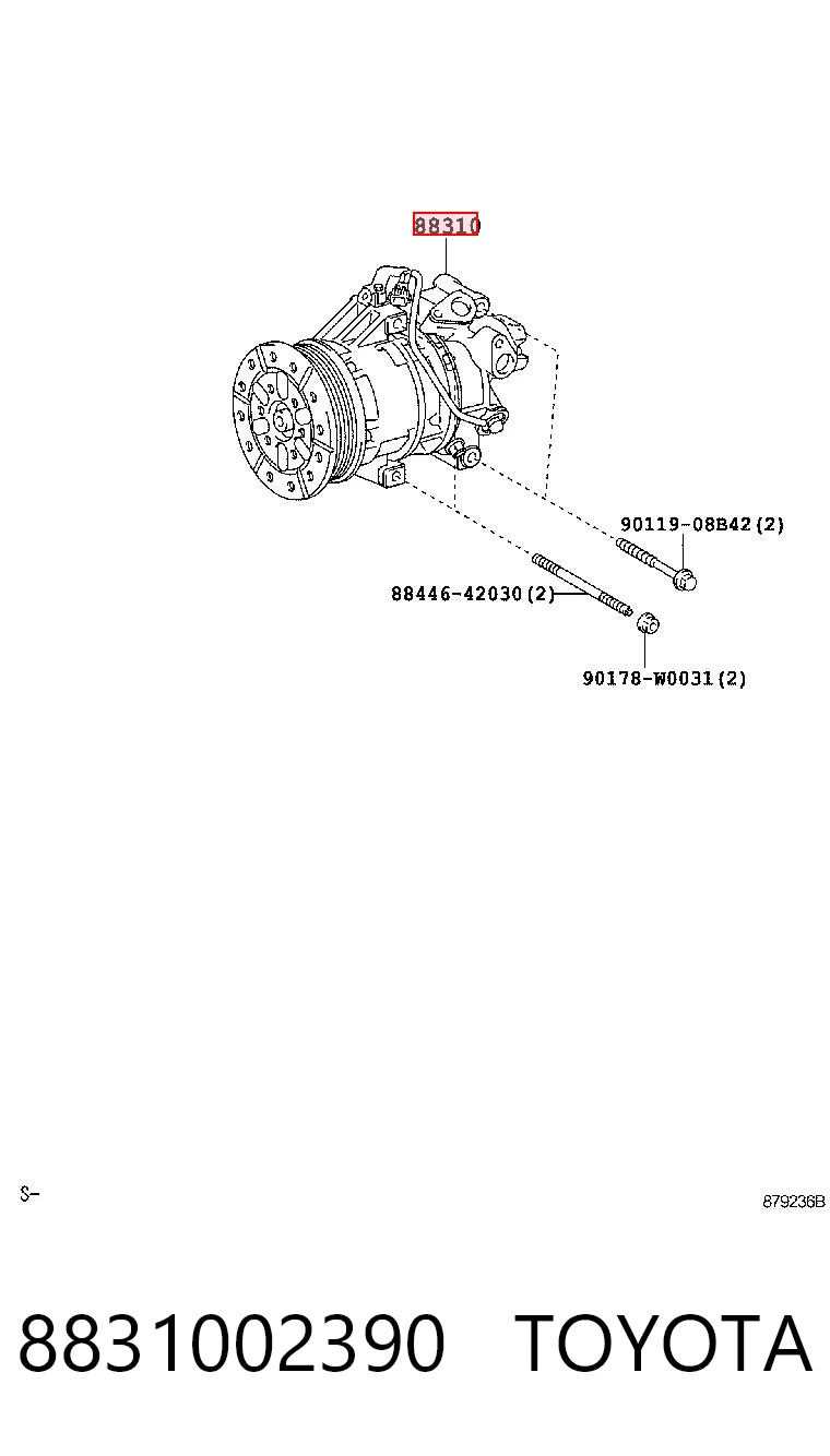 8831002390 Toyota Compresor climatizador