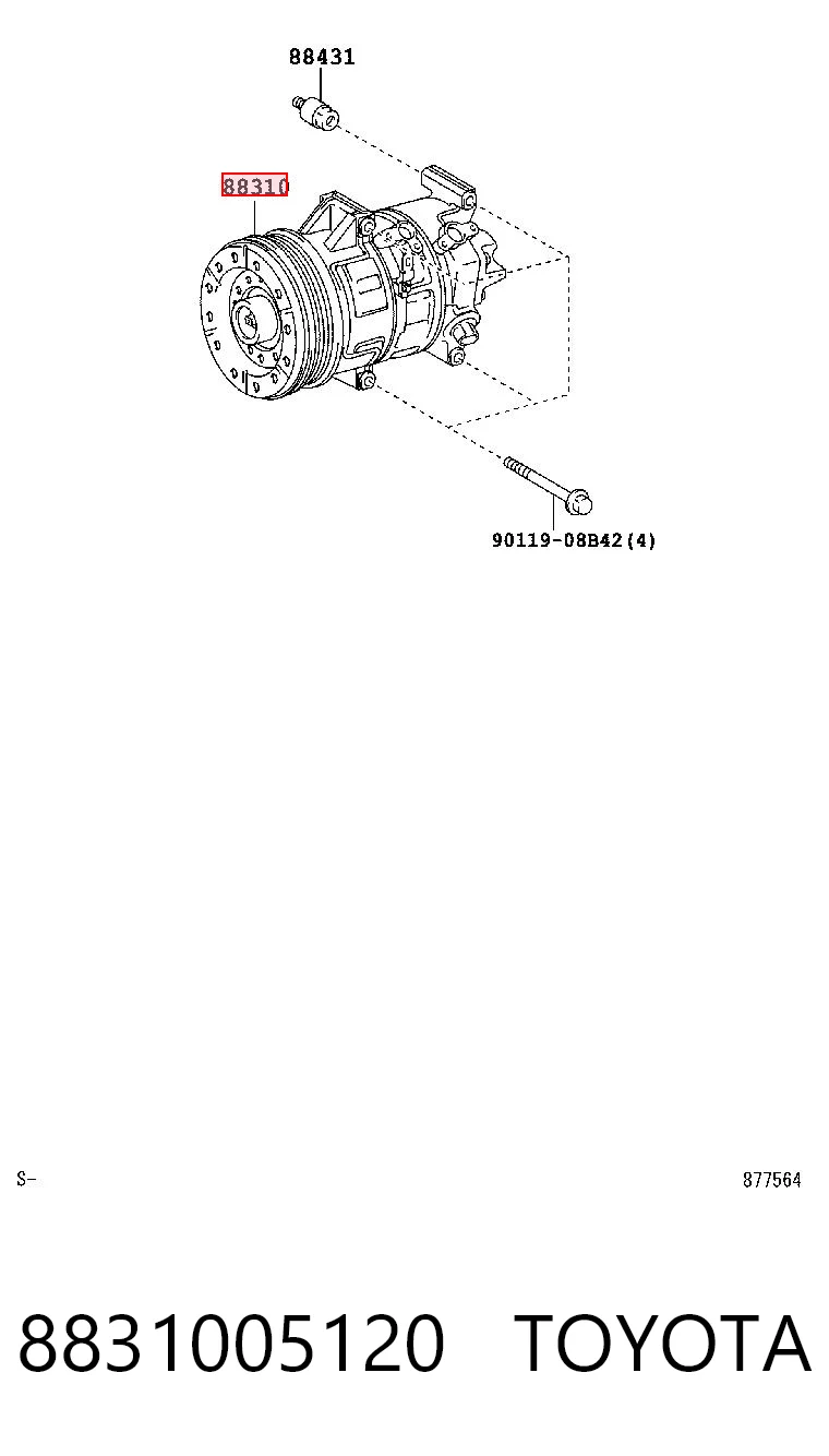 8831005120 Toyota Compresor climatizador
