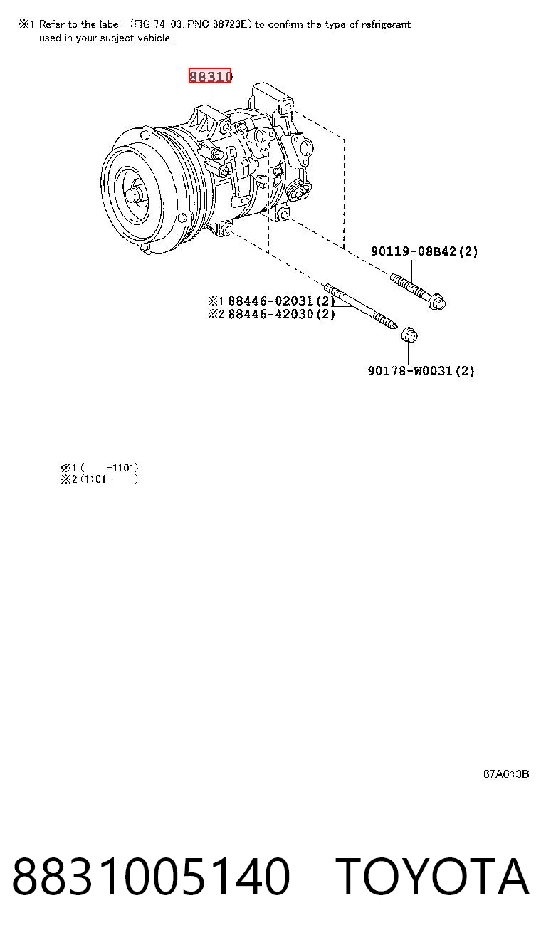 8831005140 Toyota Compresor climatizador