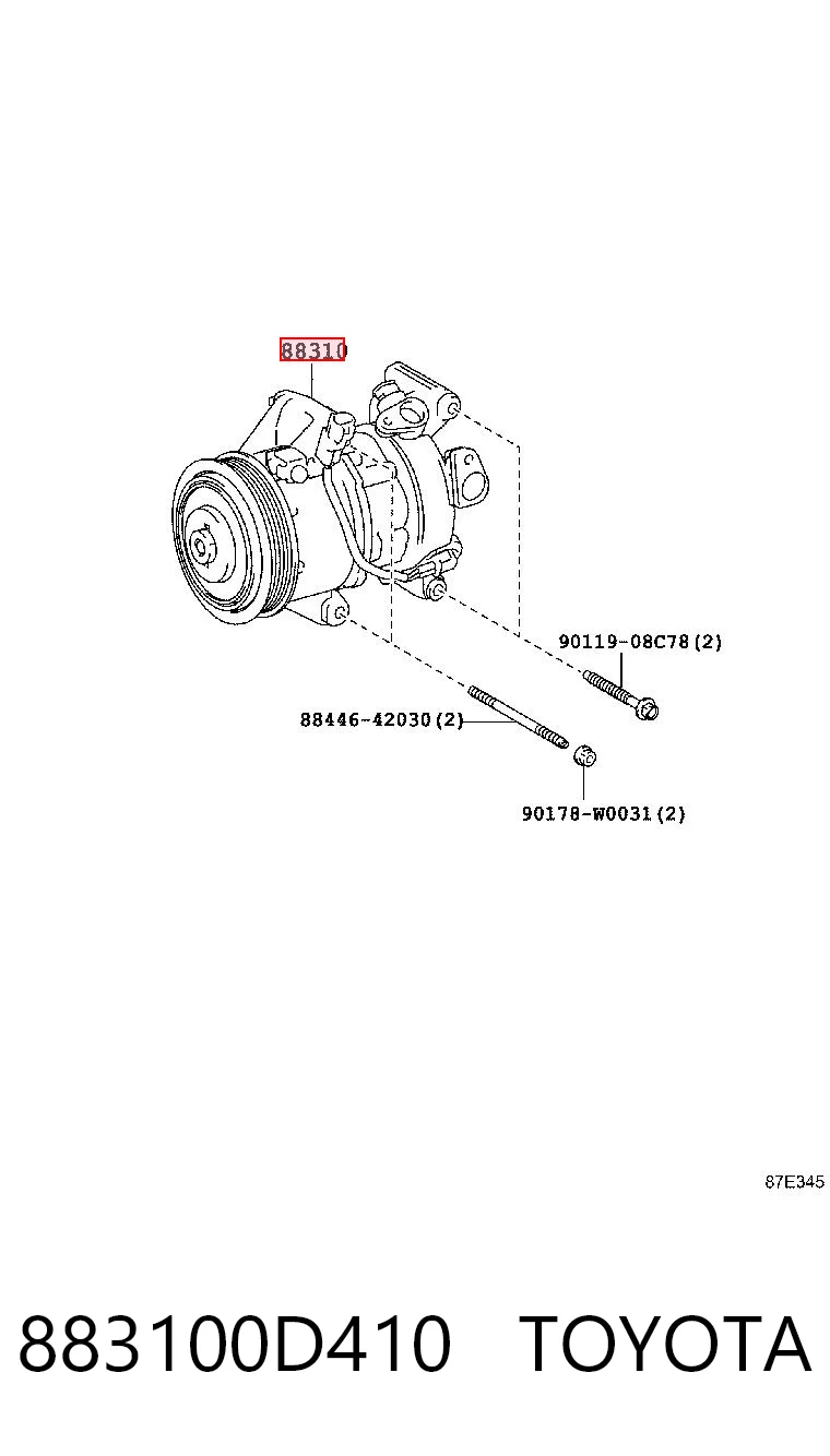 Compresor ac Toyota Yaris hatchback (P13) (2011 - 2020) precio, desde 168,43 EUR