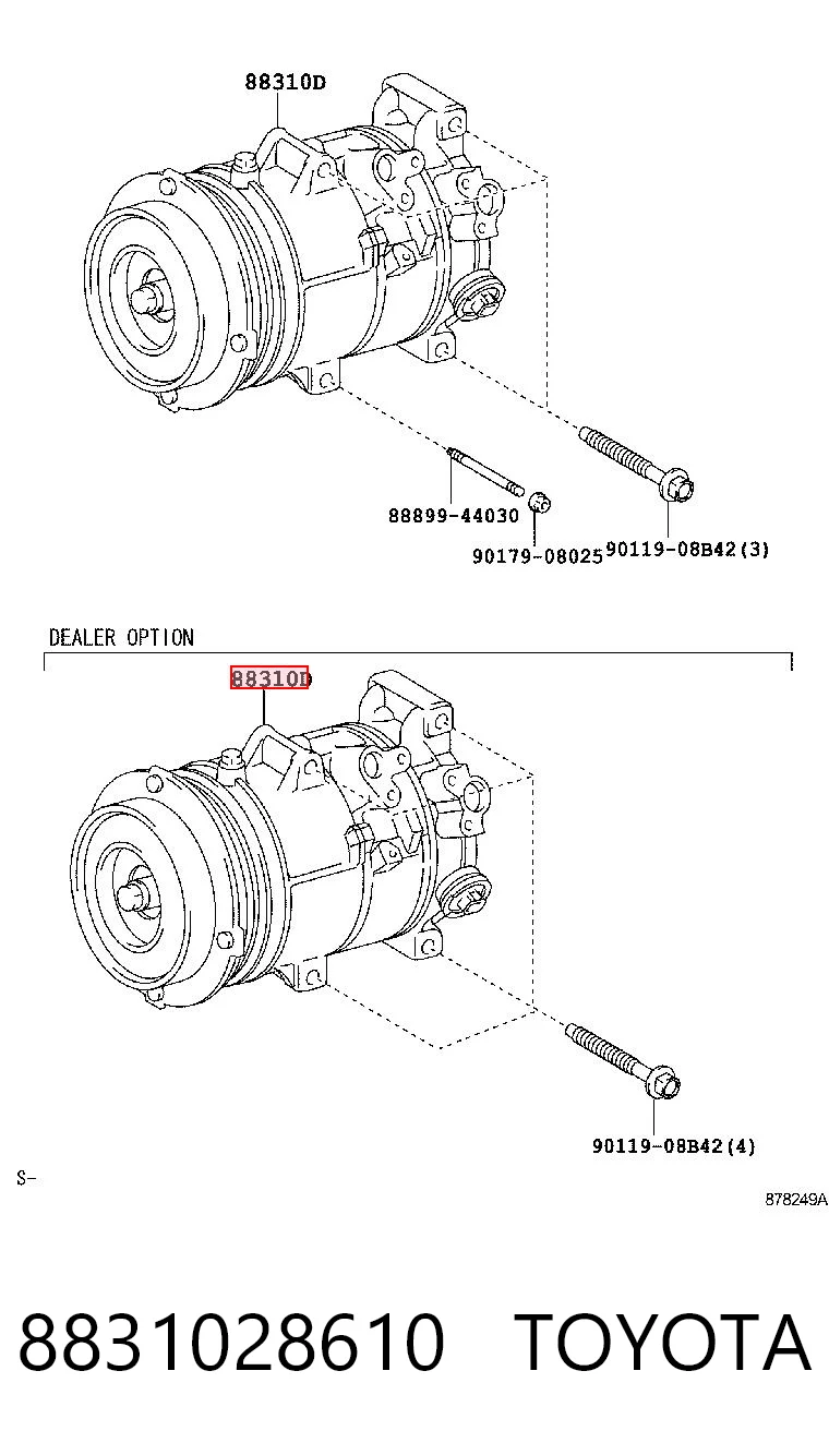 8831028610 Toyota Compresor climatizador