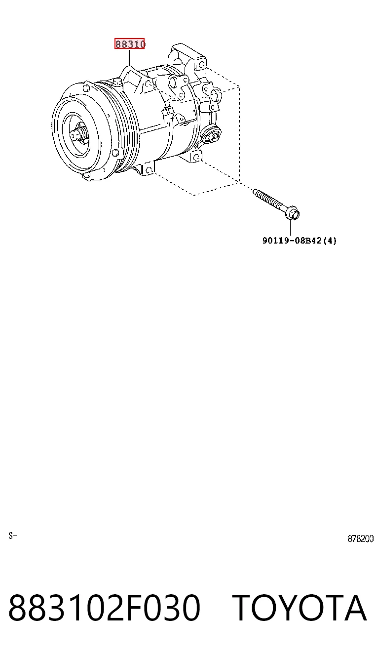 883102F030 Toyota Compresor climatizador