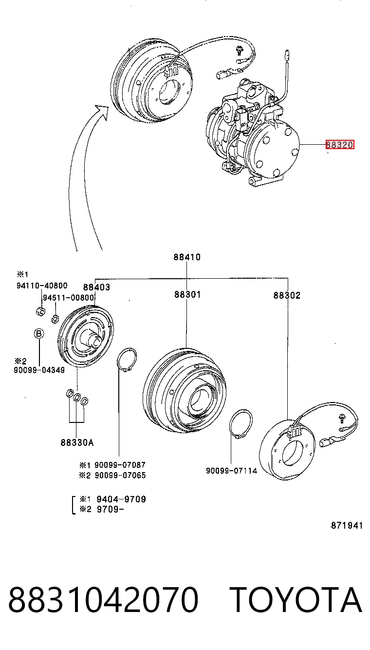  Compresor de aire acondicionado Toyota RAV4 
