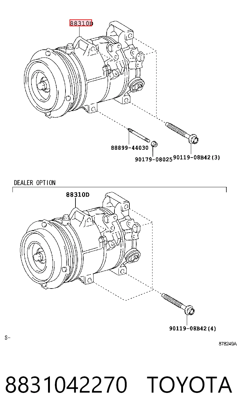 8831042270 Toyota Compresor climatizador