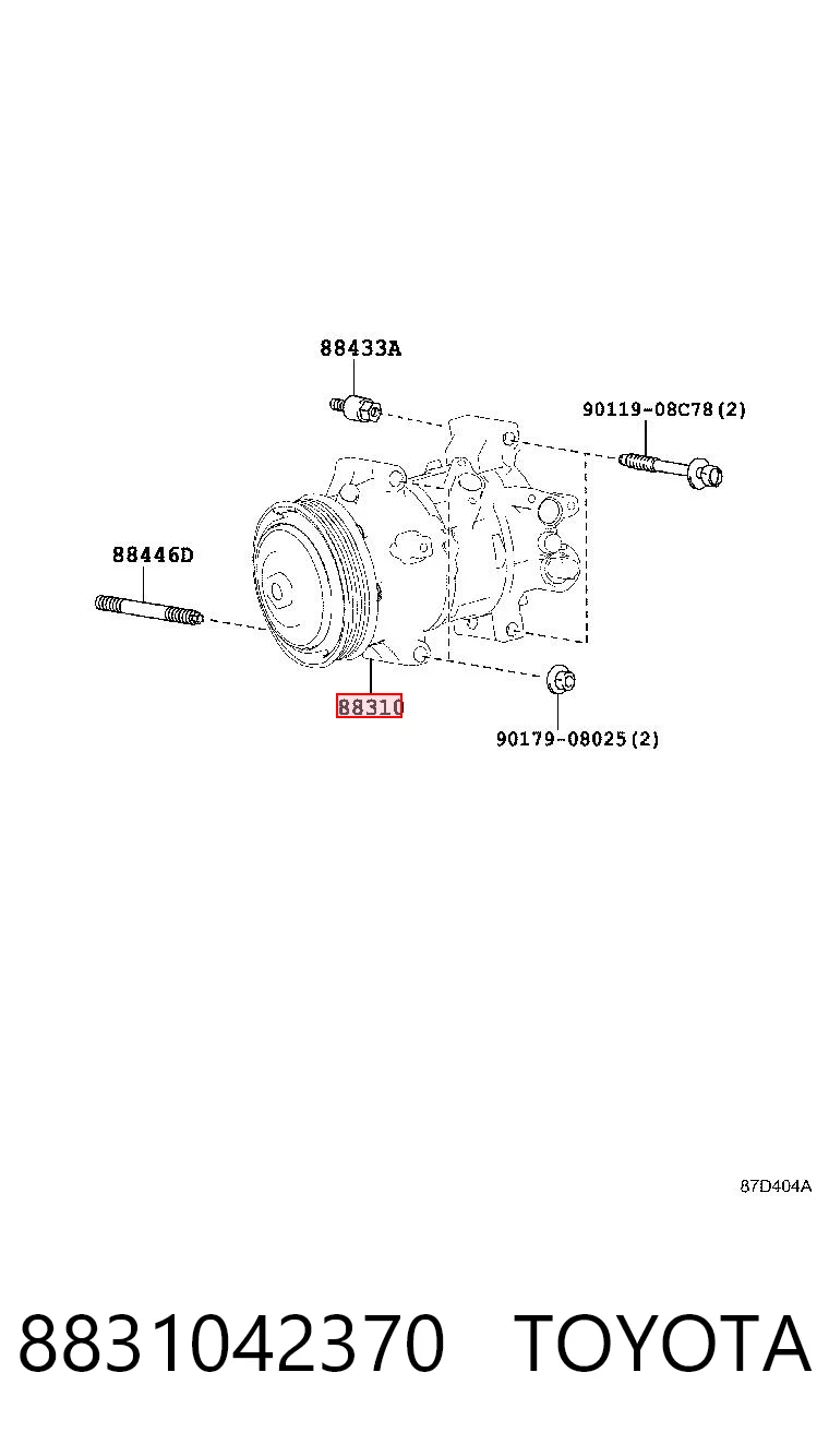8831042370 Toyota Compresor climatizador