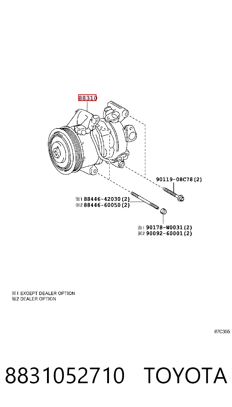  Compresor de aire acondicionado Toyota Yaris 