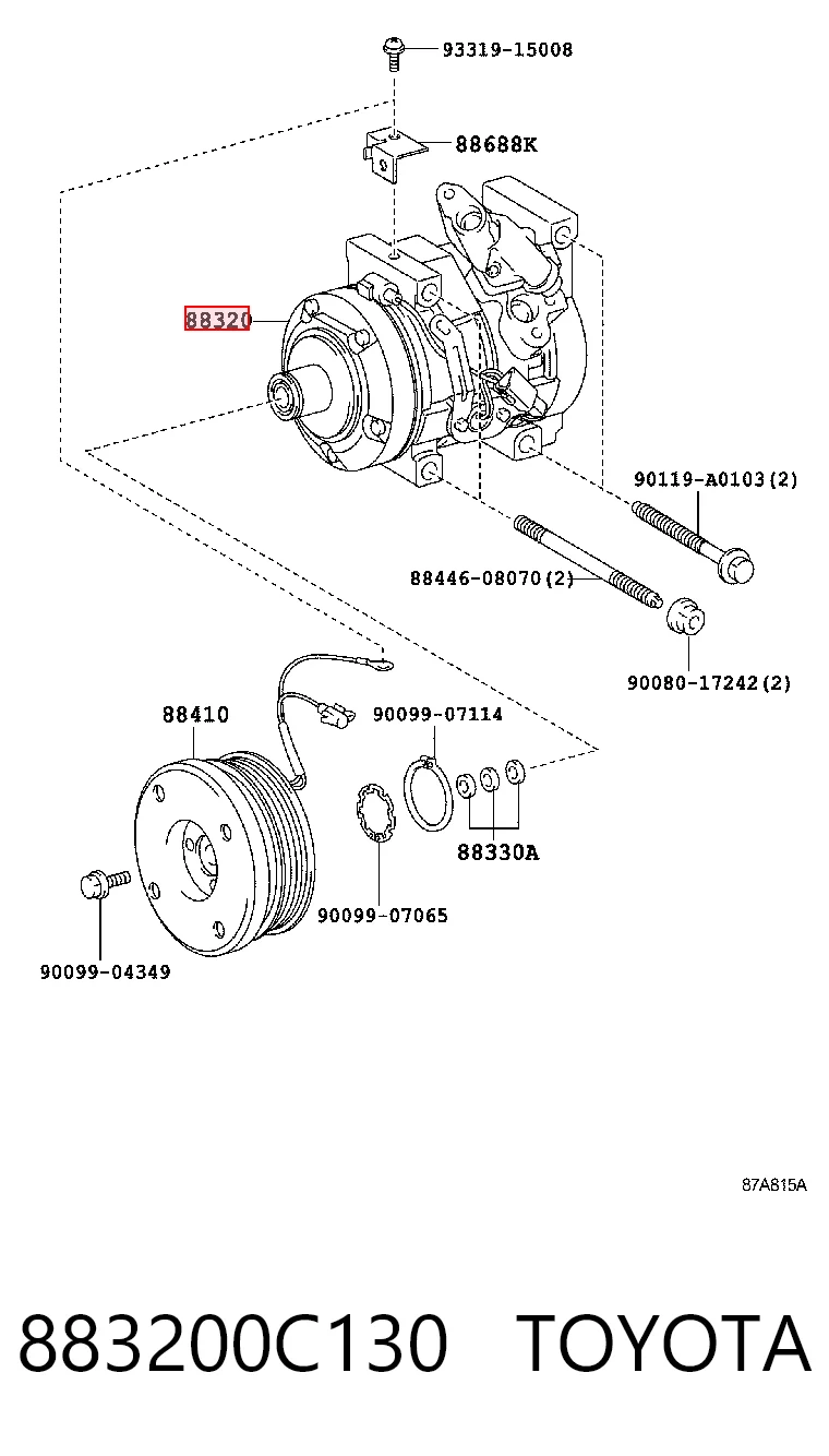 883200C130 Toyota Compresor climatizador