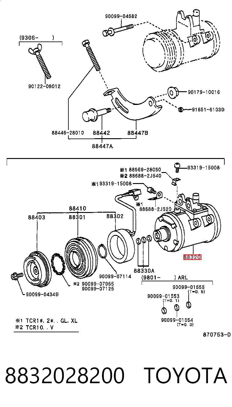 Compresor ac Toyota 4 Runner SUV (N130) (1987 - 1996) precio, desde 111,92 EUR