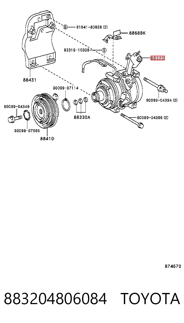 Compresor de ac para Lexus RX  (MCU15)