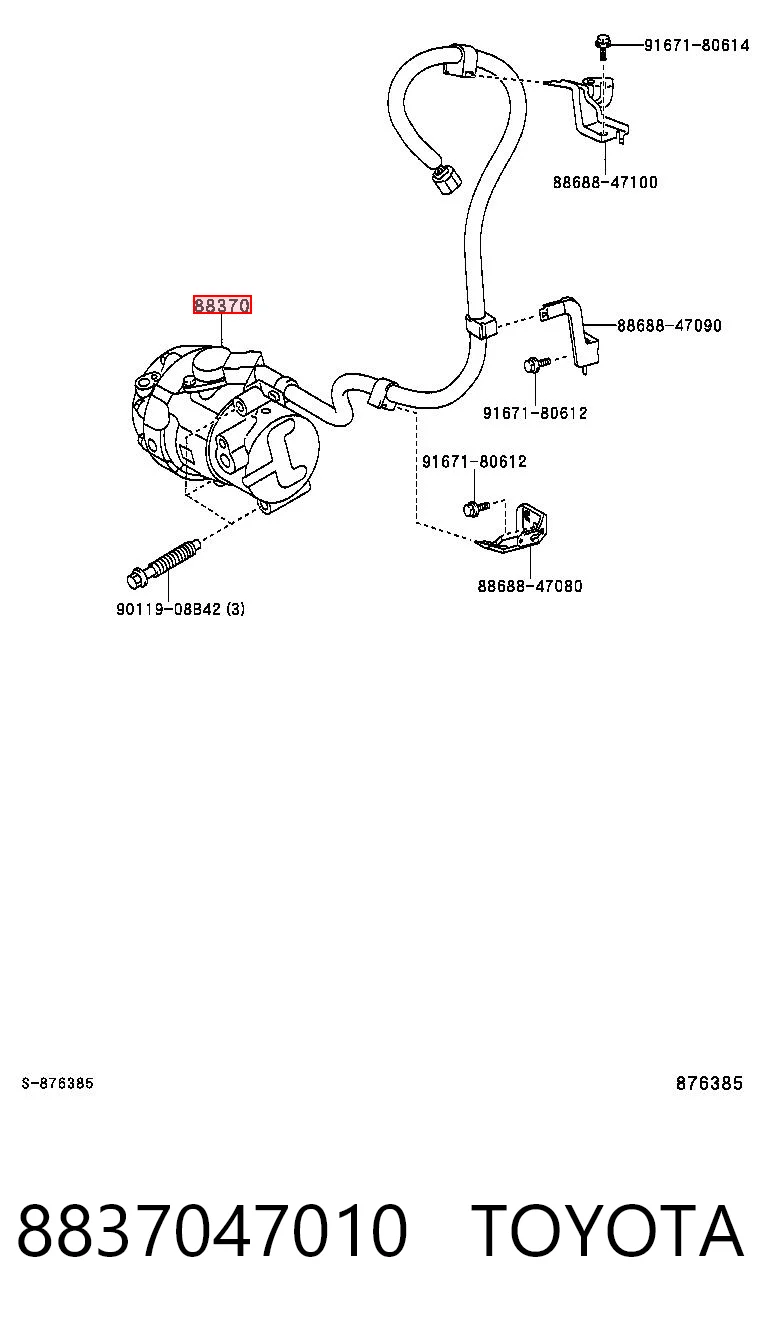 8837047010 Toyota Compresor climatizador