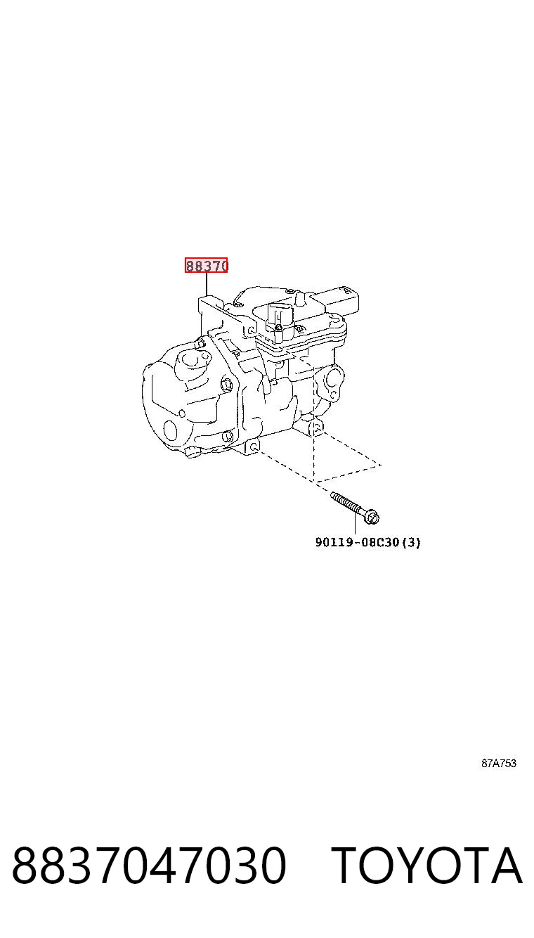 8837047030 Toyota Compresor climatizador