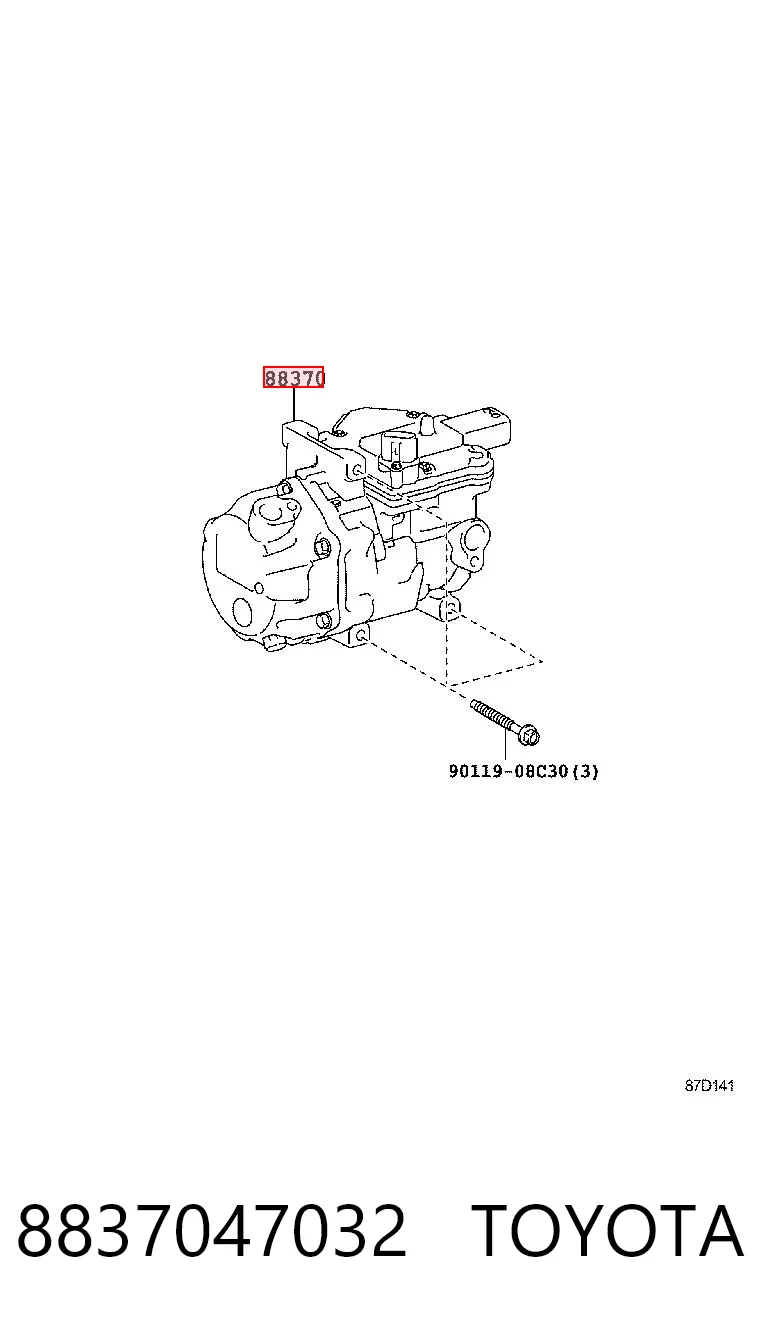 8837047032 Toyota Compresor climatizador