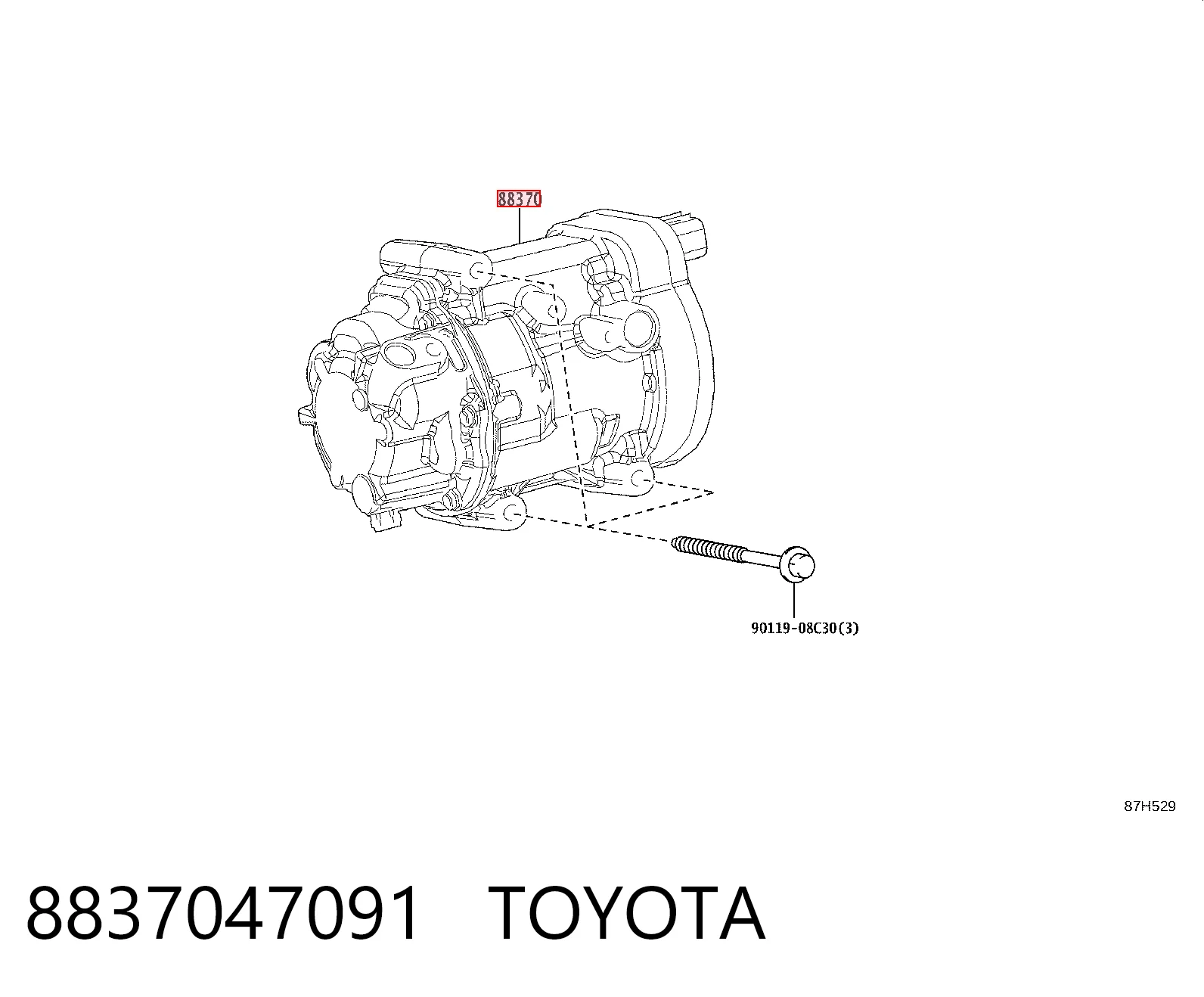  Compresor de aire acondicionado Toyota Prius 