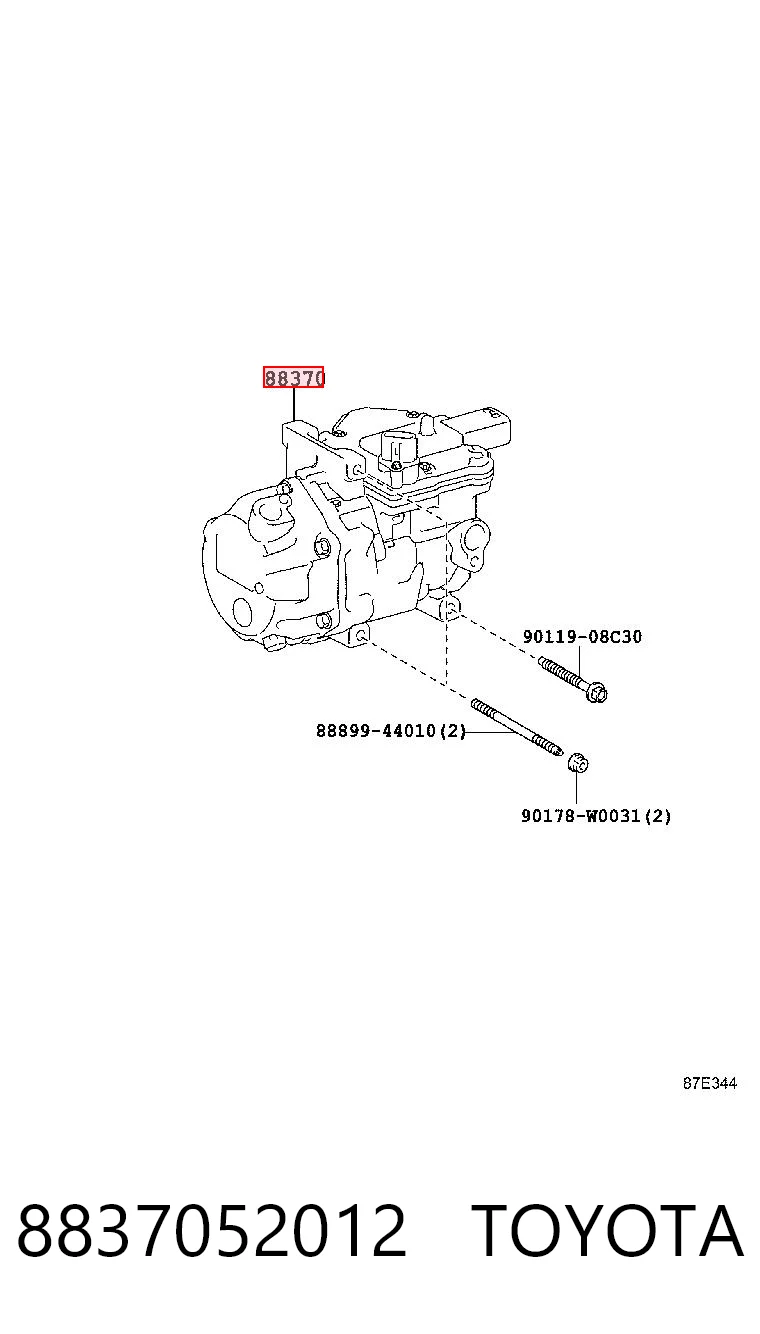 8837052012 Toyota Compresor climatizador