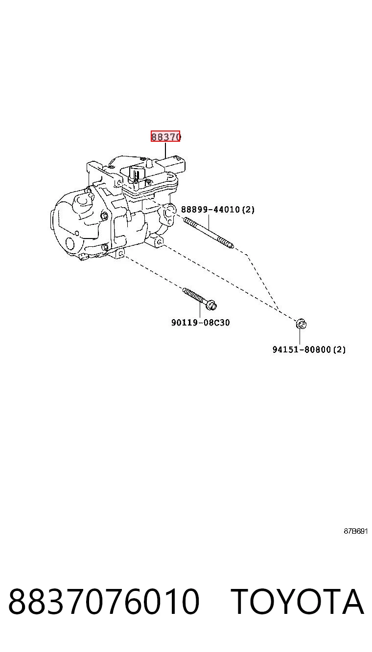 8837076010 Toyota Compresor climatizador