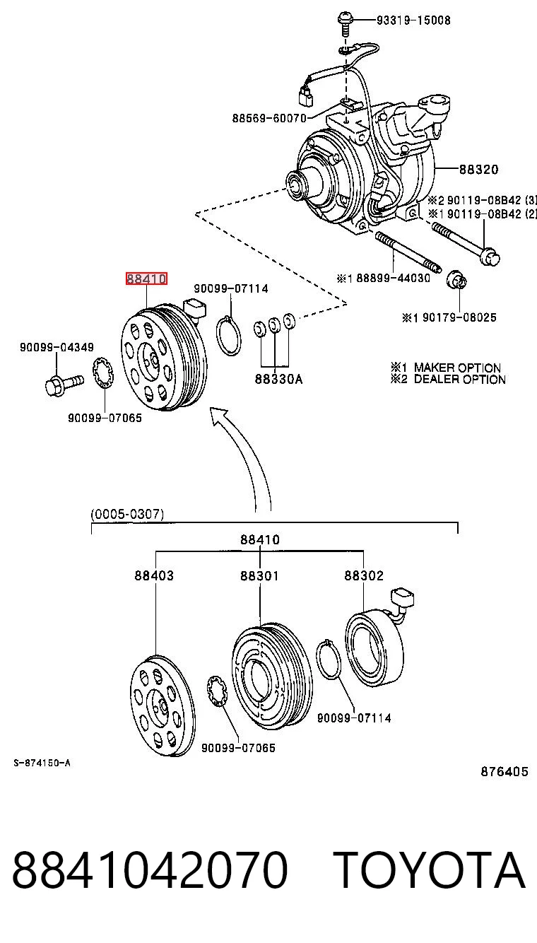 8841042070 Toyota Compresor climatizador