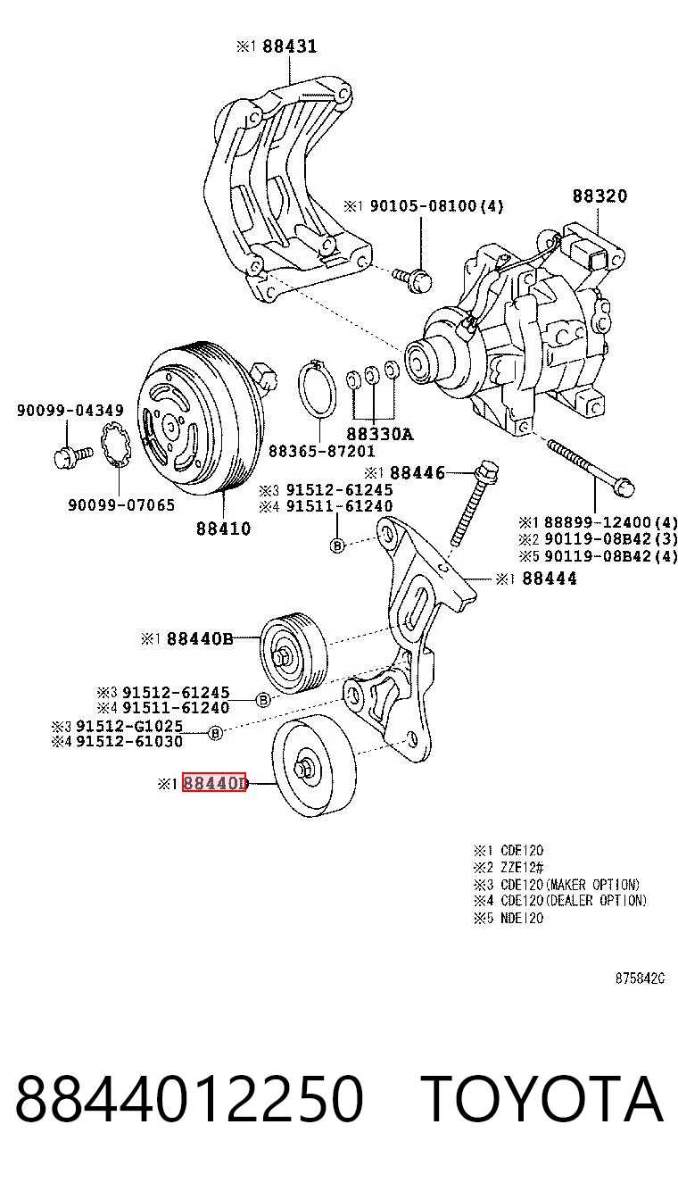 8844012250 Toyota