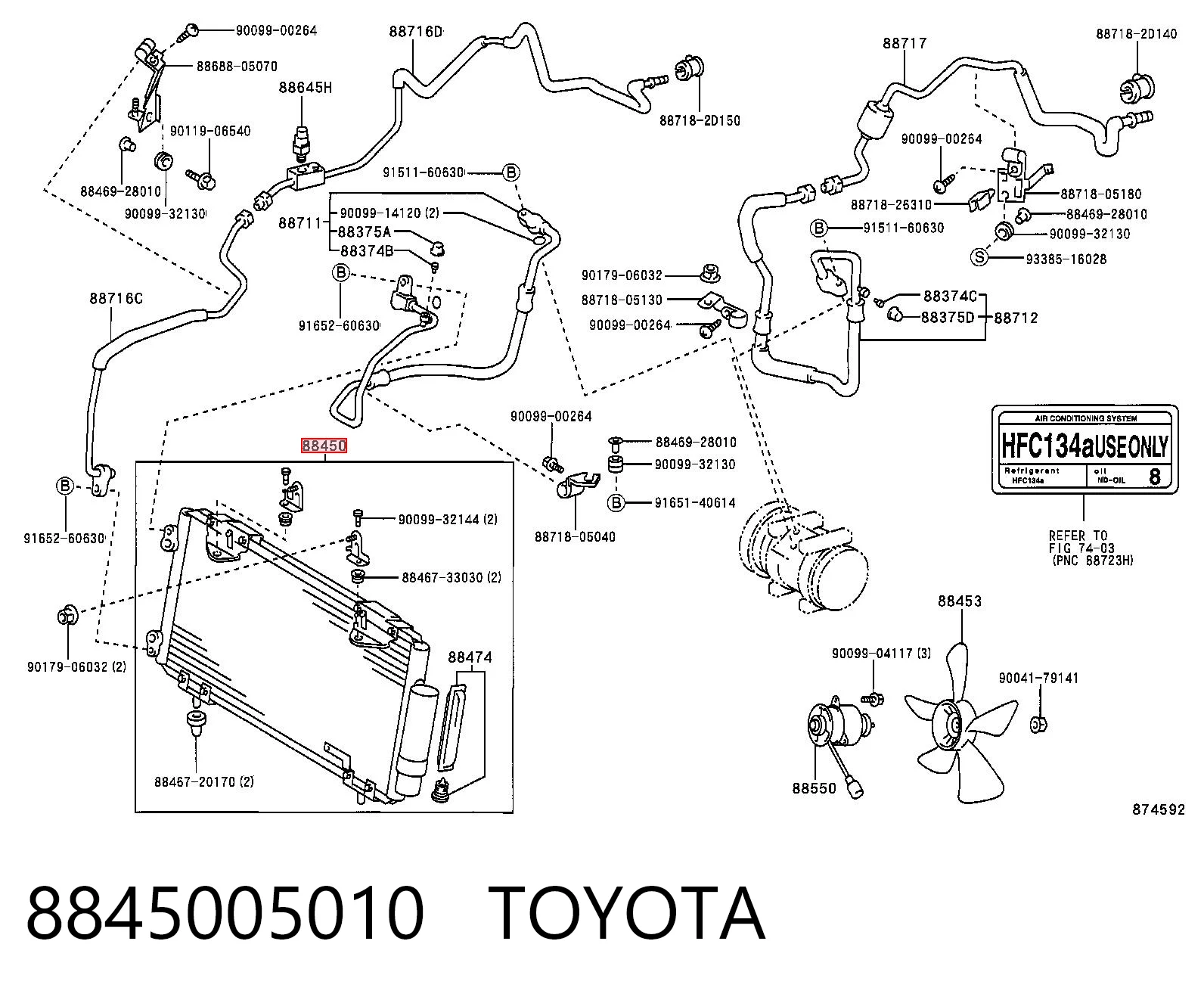 Condensador aire acondicionado Toyota Avensis (T22)