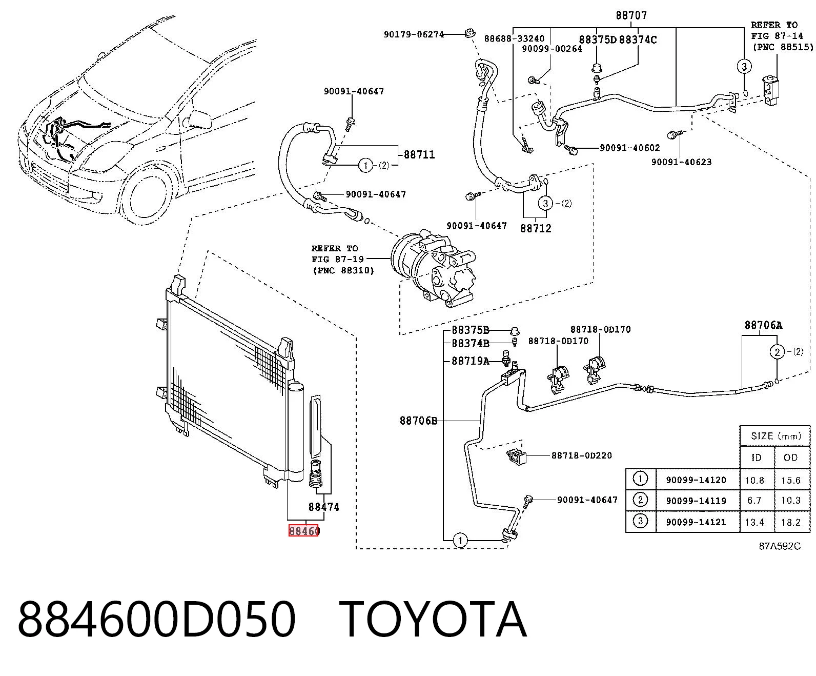 Comprar Condensador de aire acondicionado Yaris SP90